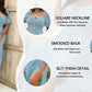 💗Zomerspecials - 49% KORTING💗Plus-size jurk met korte mouwen en split en bloemenprint