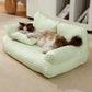 Ice silk cooling pet bed, breathable washable dog sofa