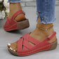Dames Comfortabele Effen Kleur Sleehak Sandalen