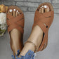 Dames Comfortabele Effen Kleur Sleehak Sandalen