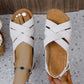 Dames Comfortabele Effen Kleur Sleehak Sandalen