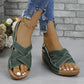 Dames Comfortabele Effen Kleur Sleehak Sandalen