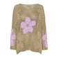 Pullover dameszomer met holle knopen