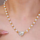 ✨Volledig diamanten magnetische hartparelketting✨