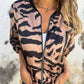 🌸Speciale aanbieding🌸Vrouwen Lente Herfst Zebra Print Zip Hooded Jacket