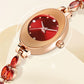 Armbandhorloge met gekleurde zirkoon voor dames