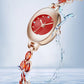 Armbandhorloge met gekleurde zirkoon voor dames