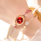 Armbandhorloge met gekleurde zirkoon voor dames