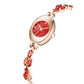 Armbandhorloge met gekleurde zirkoon voor dames