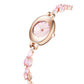Armbandhorloge met gekleurde zirkoon voor dames