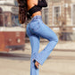 🎉Laatste dag voor kortingen van beperkte duur🎉Stretch flare jeans met hoge taille
