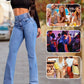 🎉Laatste dag voor kortingen van beperkte duur🎉Stretch flare jeans met hoge taille