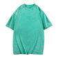 Unisex/losse retro effen top met korte mouwen