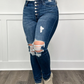 💥Uitzonderlijke aanbiedingen -39% korting👖Dames High Waisted Cutout Denim Jeans