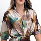 👗Elegante satijnen jurk met print voor dames