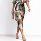 👗Elegante satijnen jurk met print voor dames