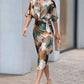 👗Elegante satijnen jurk met print voor dames