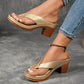 Zomerse Dames Teenslippers met Dikke Hak