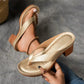 Zomerse Dames Teenslippers met Dikke Hak