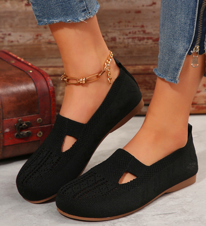 Vrouwen Wandelen Comfortabele Ademend Knit Flats Schoenen