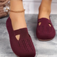 Vrouwen Wandelen Comfortabele Ademend Knit Flats Schoenen