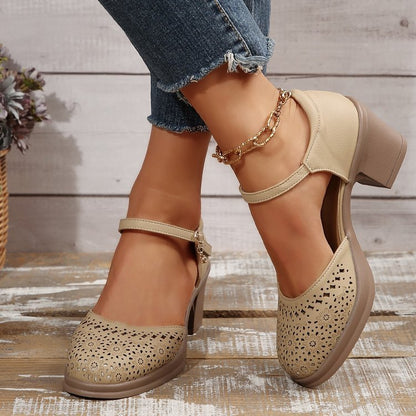 Retro-Mesh-Sandalen voor dames