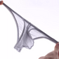 Mannen Lage Taille Sexy Ultra-Dunne Ice Silk Transparant Bikini Zachte Grote Zak Slips
